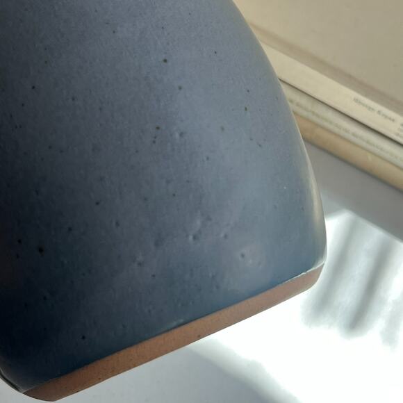 Elk Falls Pottery Blue Studio Art Pitcher Stoneware Glazed Speckled 9" - Picture 8 of 12